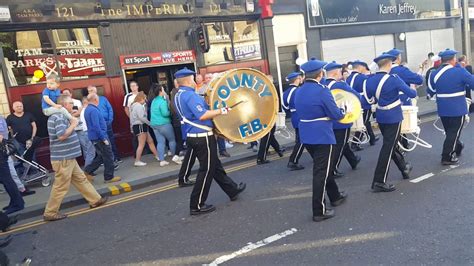 County flute band - Bridgeton Loyalists Flute Band return to Belfast in the afternoon of the Battle of the Boyne celebrations 12th July 2022.https://www.facebook.com/BridgetonLo...